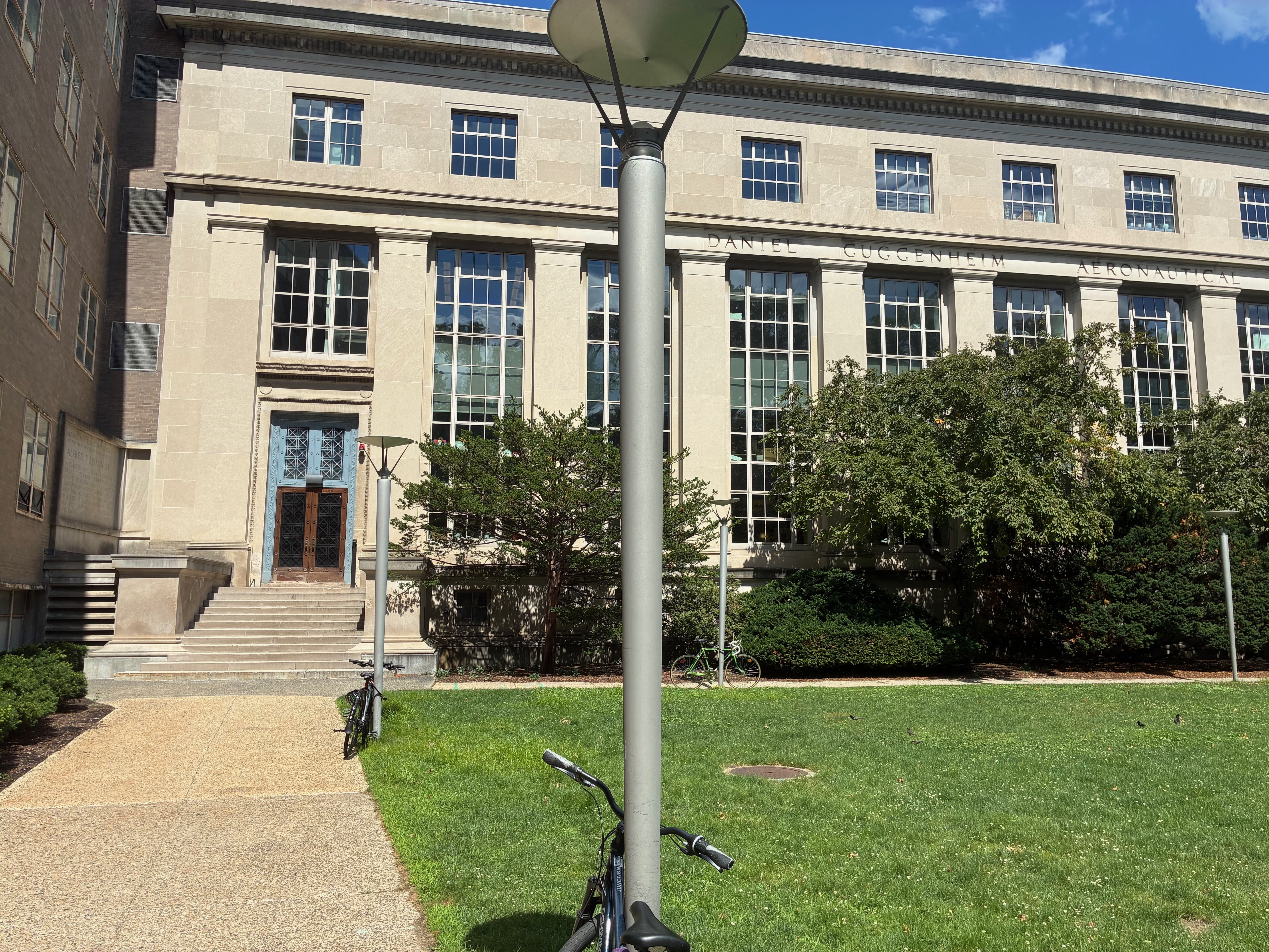 Approaching the main entrance of Building 33