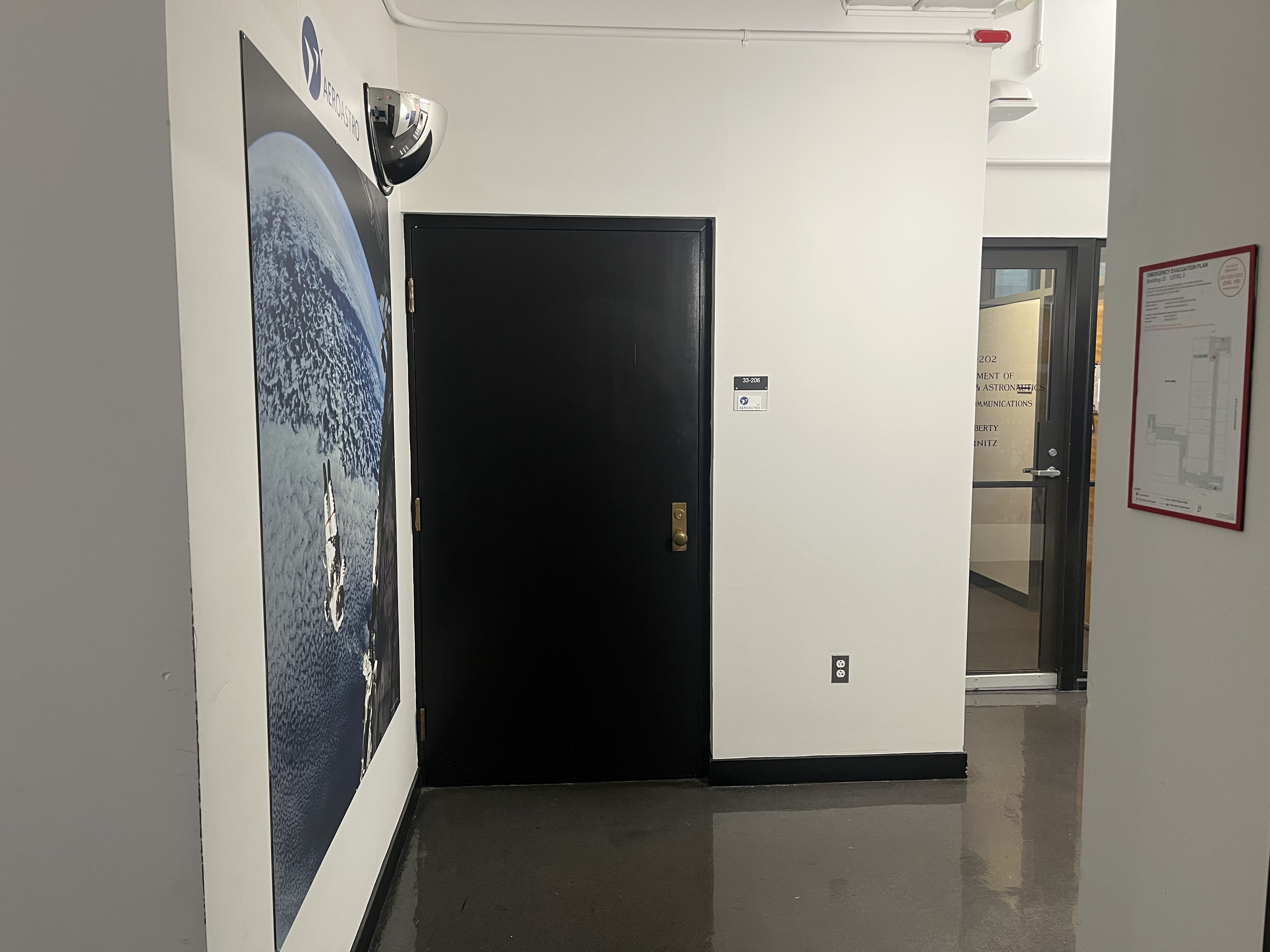 Door 2 of Room 33-206, Department of Aeronautics and Astronautics